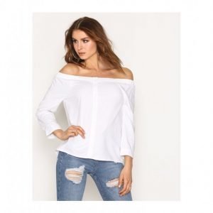 Only Onldrew 7 / 8 Offshoulder Shirt Noos Arkipaita Valkoinen