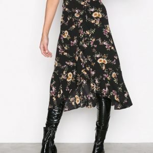 Only Onlella Flounce Skirt Wvn Midihame Musta