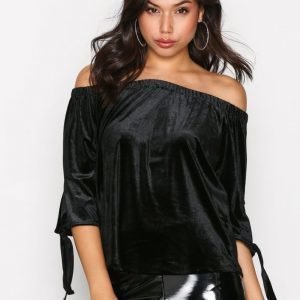 Only Onlindia Velvet Top Pnt Arkipaita Musta