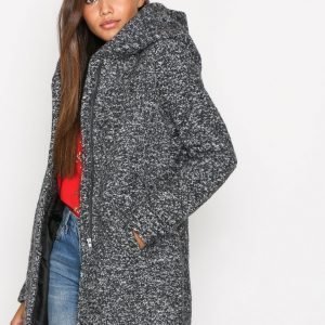 Only Onlindie Noma Wool Coat Cc Otw Pitkä Takki Tummanharmaa