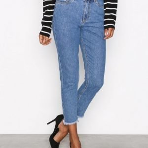 Only Onlkelly Hw Mom Dnm Jeans Akm Straight Farkut Sininen