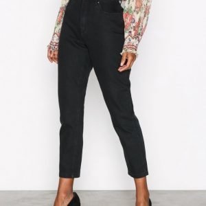 Only Onlkelly Hw Mom Dnm Jeans Gua Bj106 Straight Farkut Musta