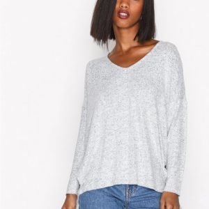 Only Onlkleo L / S V-Neck Pullover Knt Noo Neulepusero Vaaleanharmaa