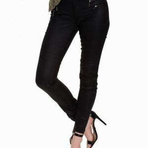 Only Onlnew Olivia Coated Pant Noos Slim Farkut Musta