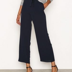 Only Onlnova Lux Palazzo Pants W.Belt Wv Housut Tummansininen