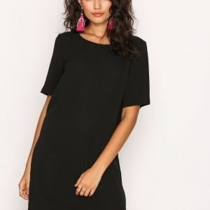 Only Onlnova Lux Solid Tee Dress Wvn Loose Fit Mekko Musta