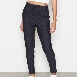 Only Onlpoptrash Classic Pinstripe Pant Housut Tummansininen