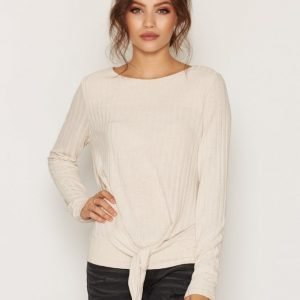 Only Onlregina L / S Knot Pullover Knt Neulepusero Beige