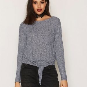 Only Onlregina L / S Knot Pullover Knt Neulepusero Tummansininen