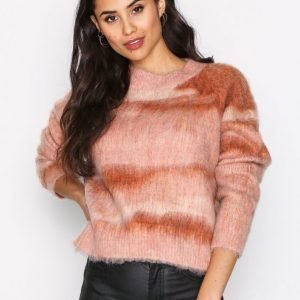 Only Onlrosalina L / S Pullover Knt Neulepusero Vaalea Pinkki