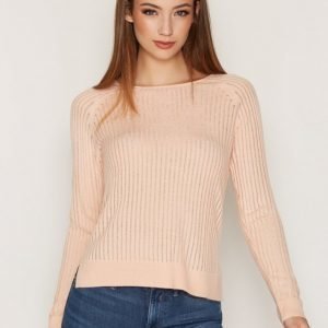 Only Onlrose Rib L / S Pullover Knt Noos Neulepusero Vaalea Pinkki