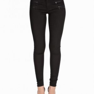 Only Onlroyal Reg Skinny Zip Jeans Dnm N Farkut Musta