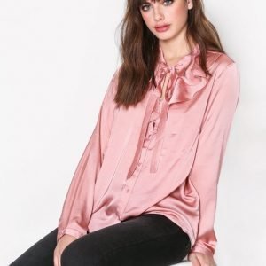 Only Onlsila L / S Ruffle Shirt Wvn Juhlapaita Vaalea Pinkki