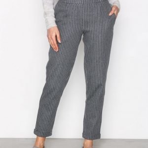 Only Onltami Pinstripe Pull Up Pants Tlr Housut Tummanharmaa