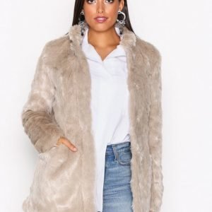 Only Onlviva Fur Coat Otw Tekoturkki Vaaleanharmaa