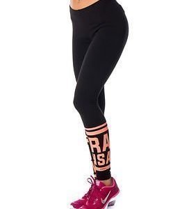 Only Play Nanna Jersey Leggings Black/Bright Orange