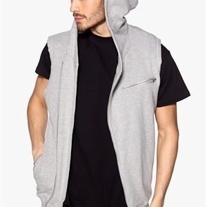 Only & Sons Biker Hoodie Light Grey Melange