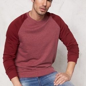 Only & Sons Fan Raglan Crew Neck Cabernet