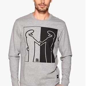 Only & Sons La Linea crew neck Light grey melange