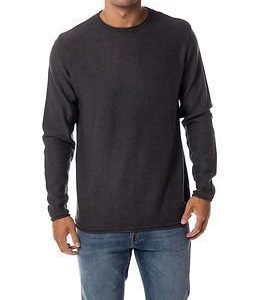 Only & Sons Sam Plain Crew Neck Knit Dark Grey Melange