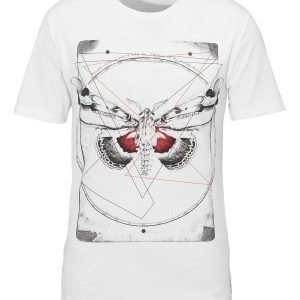 Only & Sons Skulls Fitted Tee White