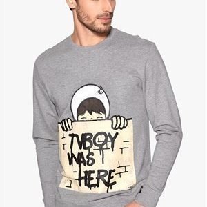 Only & Sons Tvboy crew neck Light Grey Melange