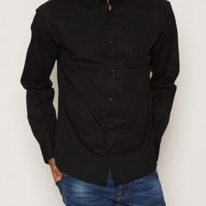 Only & Sons onsALBIOL Ls Shirt Noos T-paita Musta