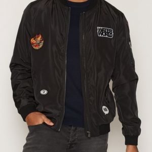 Only & Sons onsBADGE Bomber Jacket Exp Takki Black