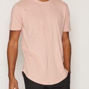 Only & Sons onsMATTER Gmt Dye Longy O-Neck Exp T-paita Vaalea pinkki