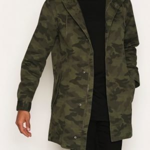 Only & Sons onsMILITARY Camo Aop Parka Exp Takki Tummanvihreä