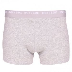 Only & Sons onsNIELSEN Trunk Noos Bokserit Vaaleanharmaa