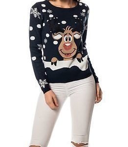 Only X-Reindeer Pullover Navy Blazer