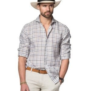 Oscar Jacobson Harry Slim 471 Brown Check