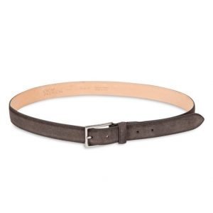 Oscar Jacobson OJ Suede Belt Dark Brown