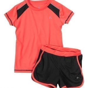 PLAYTECH by Name it Paita+shortsit Piv Neonkoralli Musta