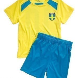 PLAYTECH by Name it T-paita + shortsit Pootball Keltainen Sininen