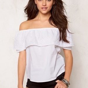 Pieces Brooke Off Shoulder Top Bright White