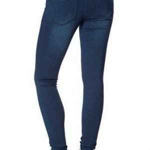 Pieces Farkkuleggingsit Just Jute Highwaist Tummansininen Kulunut