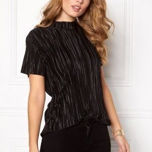 Pieces Halle T-Neck ss Blouse Black