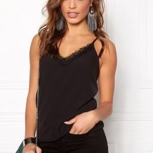 Pieces Hilary Slip Top Black