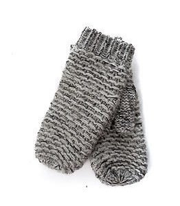 Pieces Pansi Mittens Light Grey Melange