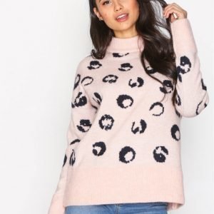 Pieces Pcannika Ls Knit Clw Neulepusero Vaalea Pinkki