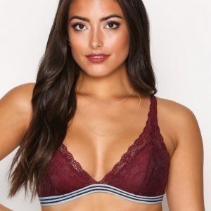 Pieces Pcrakel Padded Bra Rintaliivit Tummanpunainen