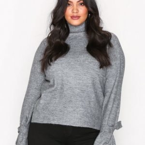 Pieces Pcregitta Ls Rollneck Knit Poolopusero Harmaa