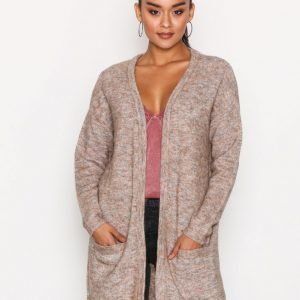 Pieces Pcrenee Ls Long Wool Cardigan Neuletakki Ruskea