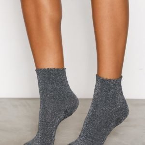 Pieces Pcsebby Glitter Long Socks Sukat Tummansininen 2-Pakkaus