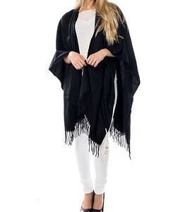 Pieces Raelyn Cape Scarf Black