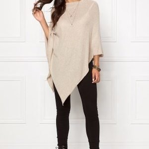 Pieces Rikki Wool Poncho Noos Feather Gray