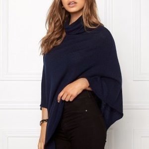 Pieces Rikki Wool Poncho Noos Navy