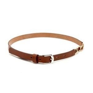 Pieces Tory Leather Waist Belt Cognac 70 cm